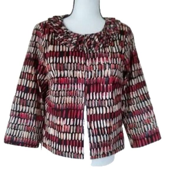 Ivy Chic size L short boxy 3/4 length sleeves jacket. - Picture 1 of 6